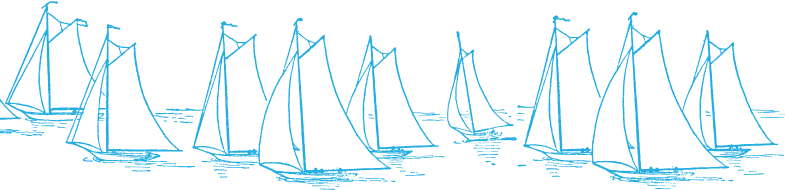 A fleet of sailboats